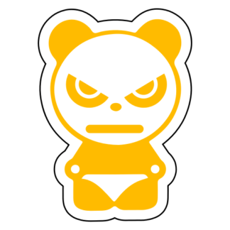 Angry Panda Sticker (Yellow)